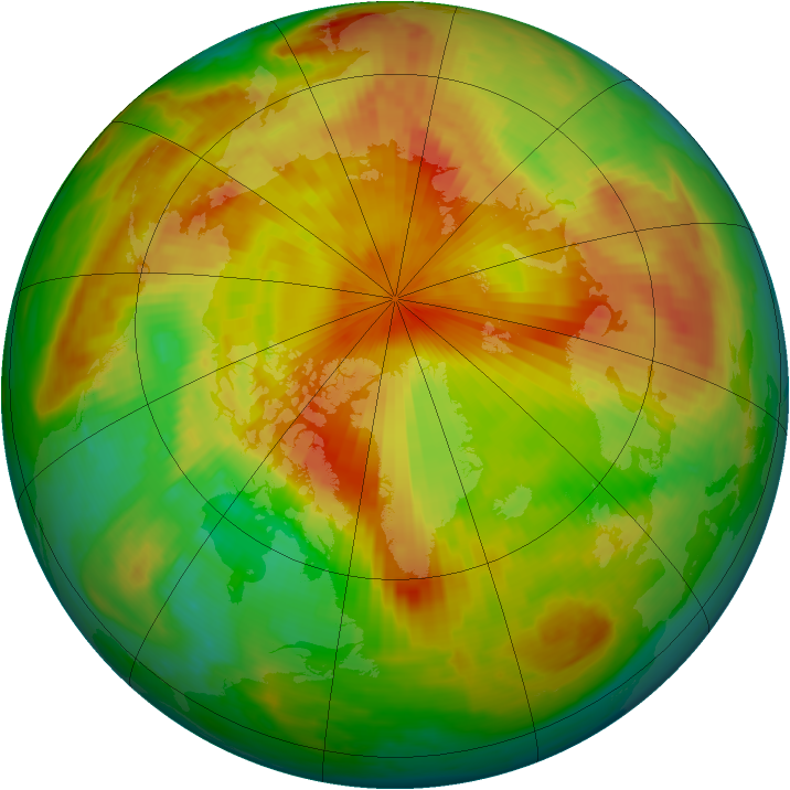Arctic ozone map for 06 May 1999